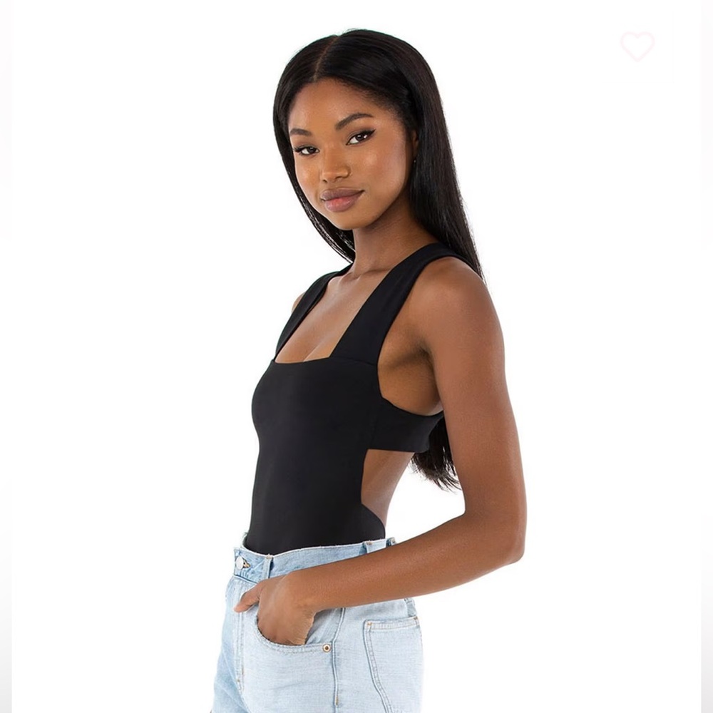 Sleek Free People Bodysuit Open Back NWT